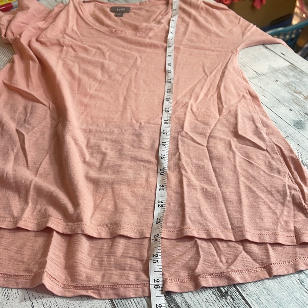 J.Jill High/Low Cotton V-Neck Tee Shirt Extra Small - Picture 7 of 7